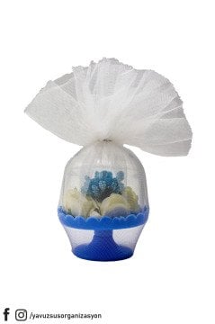 Mavi & Pembe Tüllü Fanus Hazır Süs (20 ad)