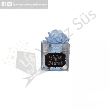 Küp kutu lazer çiçekli nik.şekeri(20 ad)