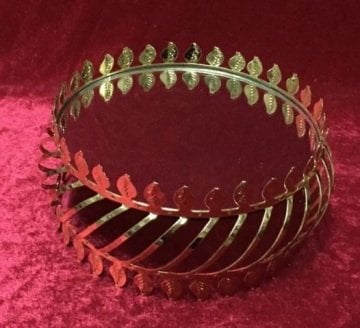 Metal kral çift taraflı yuvarlak küçük tepsi(20cm)